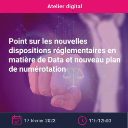 Atelier AFRC Digital – Data : nouvelles règlementations et plan de numérotation